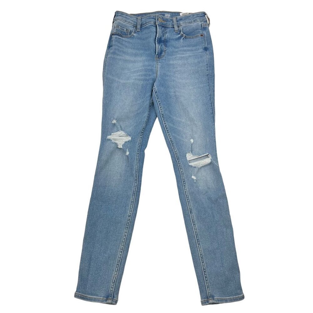 Old Navy High Rise Women’s Rockstar Skinny Jeans Distressed Five Pocket 6